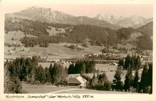 AK / Ansichtskarte  Wertach_Bayern Kinderheim Sonnenhof Panorama