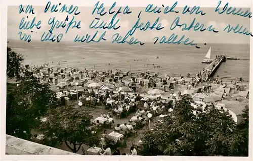 AK / Ansichtskarte  Timmendorf__Timmendorfer_Strand Strandpartie von der Strandhalle