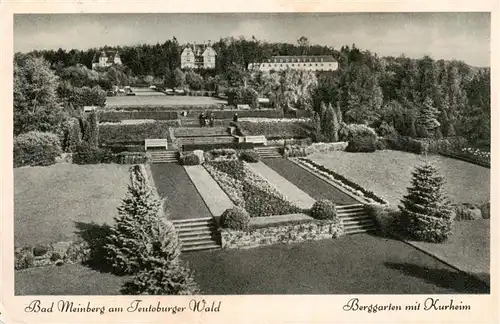 AK / Ansichtskarte 73911679 Bad_Meinberg Berggarten mit Kurheim Fliegeraufnahme