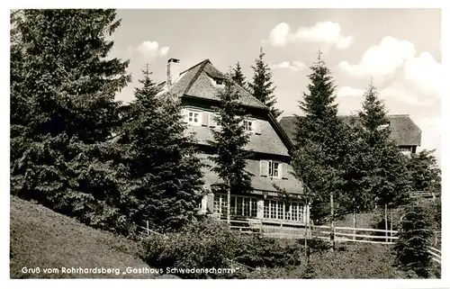 AK / Ansichtskarte  Rohrhardsberg_Schonach Gasthaus zur Schwedenschanze