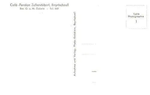 AK / Ansichtskarte 73911701 Bayrischzell_Bayrisch_Zell Café Pension Zellerstueberl