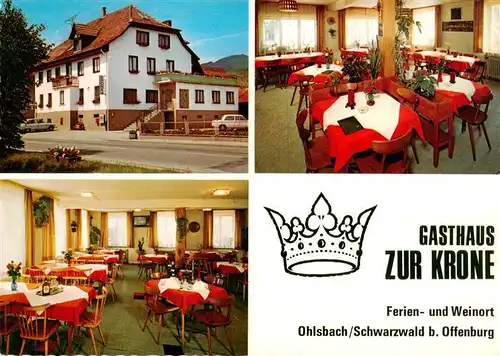 AK / Ansichtskarte 73911723 Ohlsbach Gasthaus Zur Krone Gastraeume