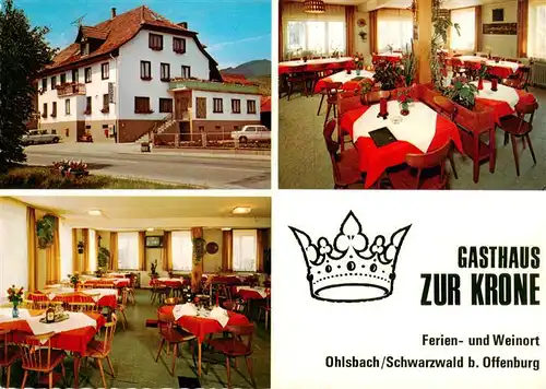 AK / Ansichtskarte  Ohlsbach Gasthaus Zur Krone Gastraeume