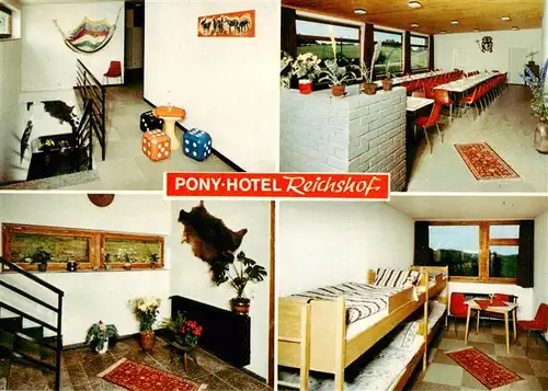 AK / Ansichtskarte 73911731 Reichshof_NRW Pony Hotel Reichshof Gastraum Kinderzimmer Spielzimmer