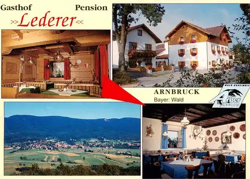 AK / Ansichtskarte  Arnbruck Gasthof Pension Lederer Gastraeume Panorama