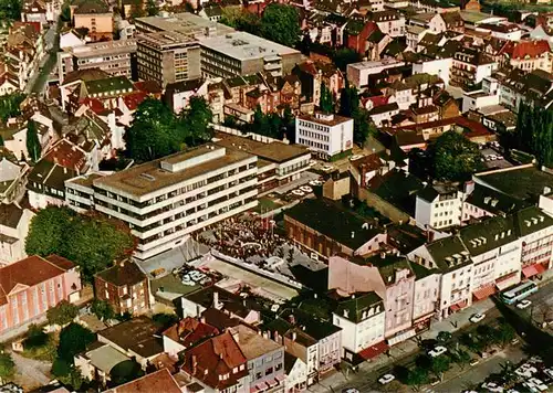 AK / Ansichtskarte  Siegburg Rathaus und Staedt Krankenhaus Fliegeraufnahme