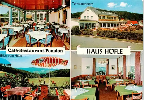 AK / Ansichtskarte  Juhoehe Cafe Restaurant Haus Hoefle Gastraeume Terrasse