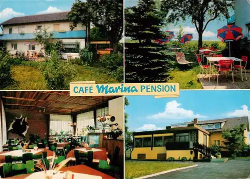 AK / Ansichtskarte 73911788 Waldkatzenbach Cafe Pension Marina Gaststube Terrasse