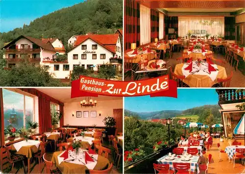 AK / Ansichtskarte 73911790 Langenthal_Odenwald Gasthaus Pension Zur Linde Gastraeume Terrasse