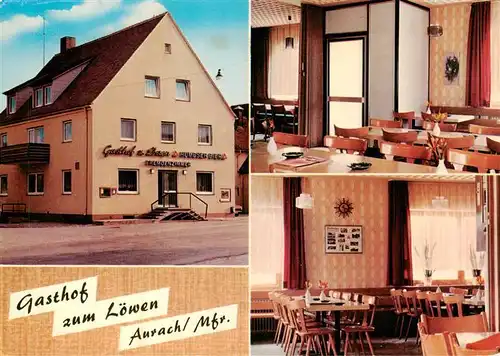 AK / Ansichtskarte  Aurach_Mittelfranken Gasthof zum Loewen Gastraeume