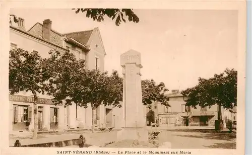 AK / Ansichtskarte  Saint-Verand_Rhone La Place et le Monument aux Morts