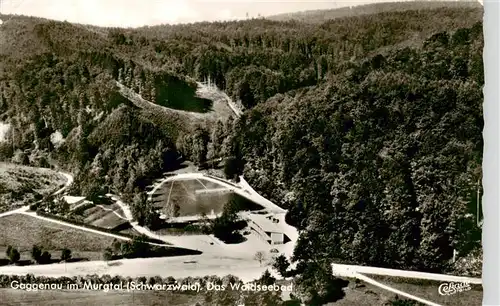 AK / Ansichtskarte 73911834 Gaggenau Waldseebad im Murgtal Fliegeraufnahme