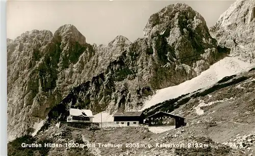 AK / Ansichtskarte  Gruttenhuette_1593m_Tirol_AT mit Treffauer und Kaiserkopf