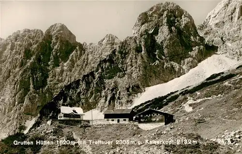 AK / Ansichtskarte  Gruttenhuette_1593m_Tirol_AT mit Treffauer und Kaiserkopf