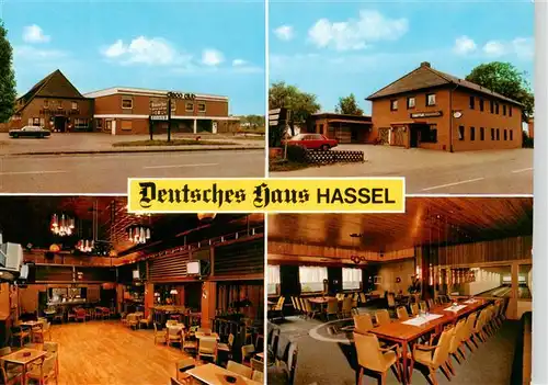 AK / Ansichtskarte  Hassel_Weser Deutsches Haus Disco Club Jaegerstube Saalbetrieb Kegelbahn