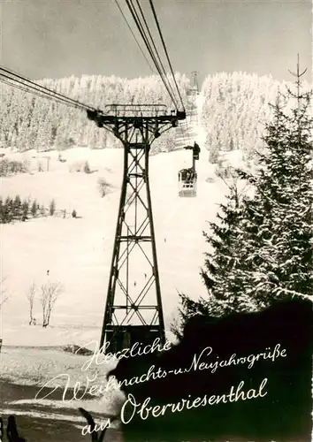 AK / Ansichtskarte  Oberwiesenthal_Erzgebirge Schwebebahn zum Fichtelberg