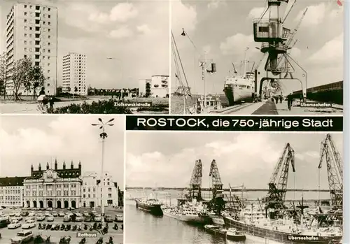 AK / Ansichtskarte 73911982 Rostock Zielkowskistrasse ueberseehafen Rathaus