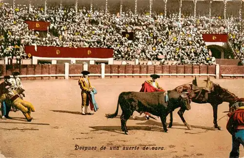 AK / Ansichtskarte  Stierkampf_Corrida_de_Toros_Bullfight Despues de una suerte de vera 