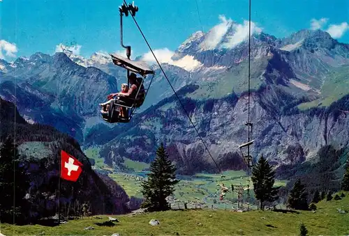 AK / Ansichtskarte  Sessellift_Chairlift_Telesiege Kandersteg-Oeschinen