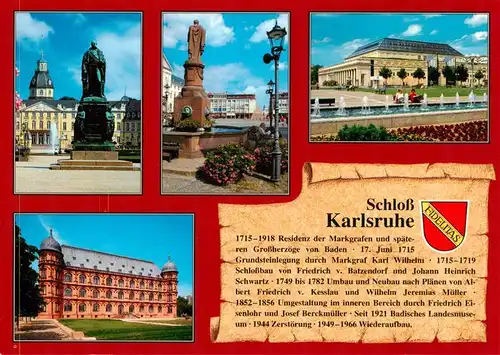 AK / Ansichtskarte 73912062 Chronik-AK Schloss Karlsruhe