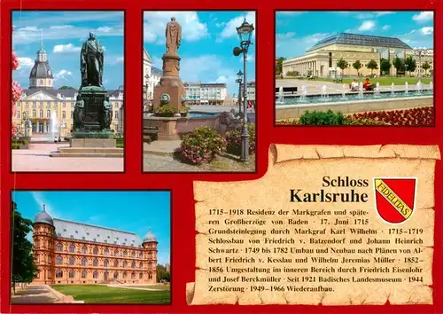 AK / Ansichtskarte 73912063 Chronik-AK Karlsruhe Schloss