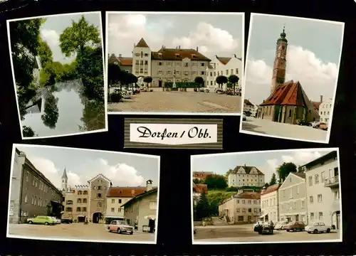 AK / Ansichtskarte 73912170 Dorfen_Erding Orts und Teilansichten Kirche Marktplatz Rathaus