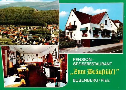 AK / Ansichtskarte 73912182 Busenberg_Pfalz Gasthaus Pension Zum Braeustuebl Luftaufnahme