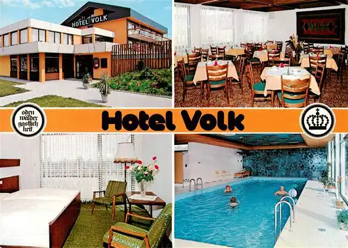 AK / Ansichtskarte 73912191 Limbach_Baden Hotel Volk Restaurant Fremdenzimmer Hallenbad