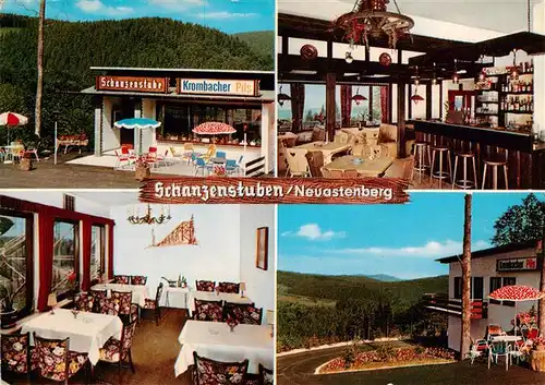 AK / Ansichtskarte  Neuastenberg Schanzenstuben Neuatenberg Bar Gastraum Terrasse