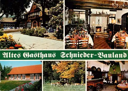 AK / Ansichtskarte  Coesfeld Altes Gasthaus Schnieder Bauland Kaminzimmer Wildfuetterung Park