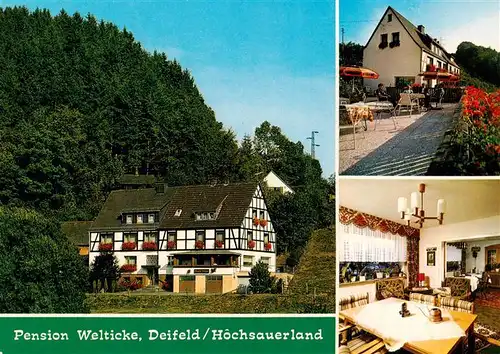 AK / Ansichtskarte 73912259 Deifeld_Medebach Pension Welticke Gastraum