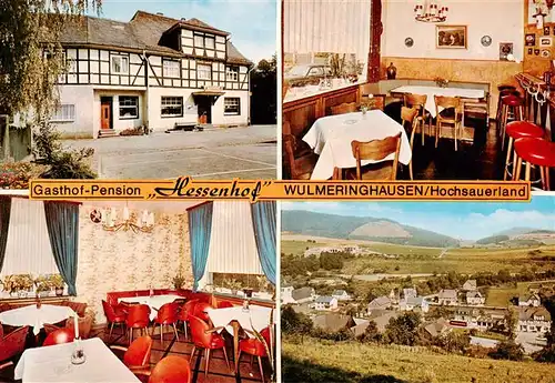 AK / Ansichtskarte 73912266 Wulmeringhausen_Olsberg Gasthof Pension Hessenhof Gaststube Panorama