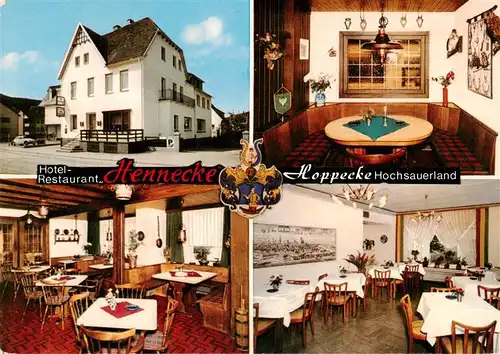 AK / Ansichtskarte 73912269 Hoppecke_Brilon Hotel Restaurant Hennecke Gastraeume