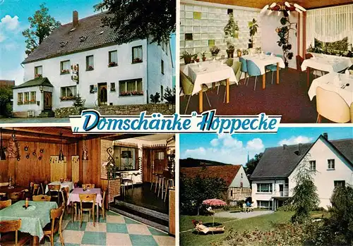 AK / Ansichtskarte 73912270 Hoppecke_Brilon Domschaenke Hoppecke Gastraeume Liegewiese