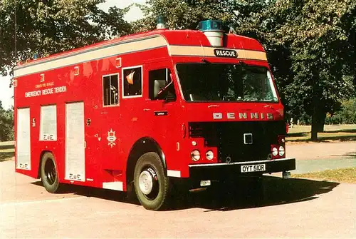 AK / Ansichtskarte  Feuerwehr_Fire-Brigade_Pompiers_Bomberos Dennis Emergency Rescue Tender Alison MT 460 