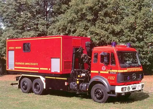 AK / Ansichtskarte  Feuerwehr_Fire-Brigade_Pompiers_Bomberos Hamburger Feuerwehr Spueren Messen Mercedes Benz 2531 L 