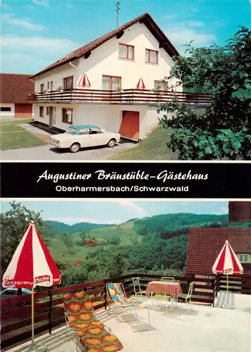 AK / Ansichtskarte 73912363 Oberharmersbach Augustiner Braeustueble Gaestehaus Terrasse