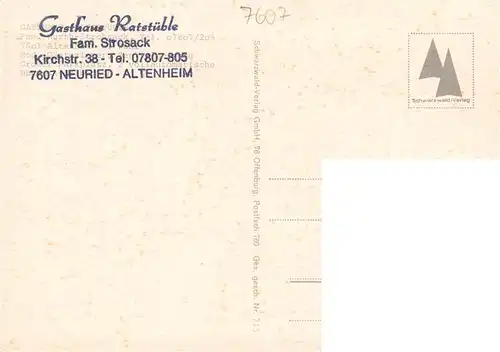 AK / Ansichtskarte  Altenheim_Neuried Gasthaus zum Ratsstueb'l