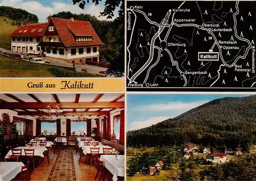 AK / Ansichtskarte  Oppenau Gasthaus Kalikutt Gastraum Panorama