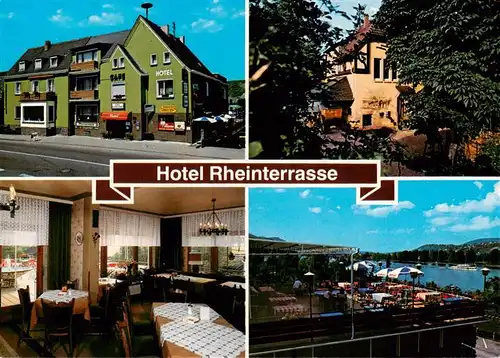 AK / Ansichtskarte  Rhens Hotel Rheinterrasse Gastraum Terrasse