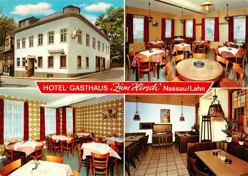 AK / Ansichtskarte  Nassau_Bad Hotel Gasthaus Zum Hirsch Gastraeume