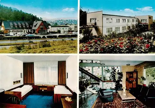 AK / Ansichtskarte  Heiligenroth Motel BAB Raststaette Heiligenroth Gastraum Zimmer