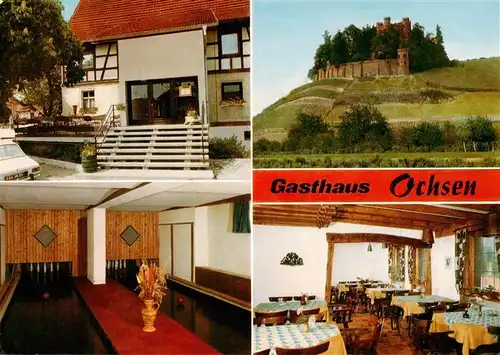 AK / Ansichtskarte  Ortenberg_Baden Gasthof Ochsen Kegelbahn Gastraum Schloss