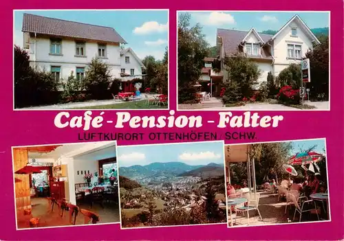 AK / Ansichtskarte 73912401 Ottenhoefen_Schwarzwald Cafe Pension Falter Gastraum Terrasse Panorama