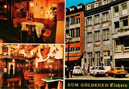 AK / Ansichtskarte  Aachen Restaurant Zum Goldenen Einhorn Gastraeume