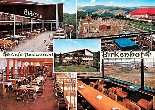 AK / Ansichtskarte 73912431 Durchholz Cafe Restaurant Reitanlage Birkenhof Gastraum Reithalle Springplatz