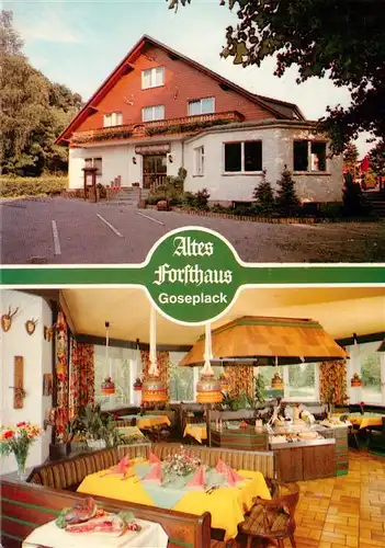 AK / Ansichtskarte 73912440 Goseplack_Hardegsen Cafe Restaurant Hotel Altes Forsthaus Gastraum