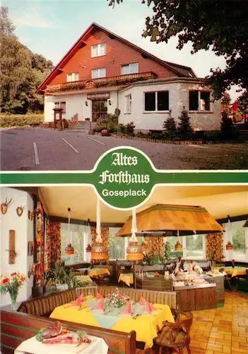 AK / Ansichtskarte  Goseplack_Hardegsen Cafe Restaurant Hotel Altes Forsthaus Gastraum