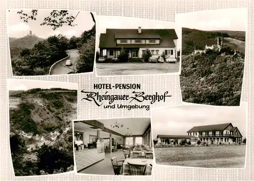 AK / Ansichtskarte  Ransel Hotel Pension Rheingauer Berghof Gaststube Teilansichten