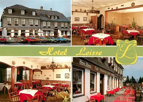 AK / Ansichtskarte 73912485 Winterberg_Hochsauerland Hotel Leisse Gastraeume Terrasse